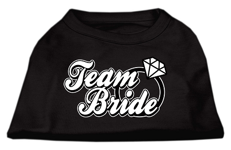 Team Bride Screen Print Shirt Black XS